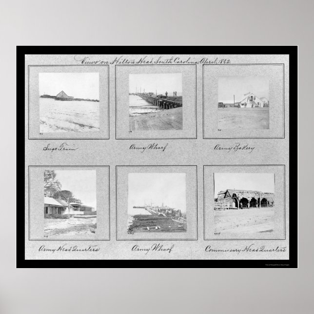Hilton Head, SC Foto Vignettes 1862 Poster (Vorne)