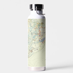 Hilton Head SC Vintage Karte Wasser Flasche
