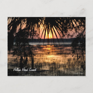 Hilton Head Sonnenuntergang Postkarte