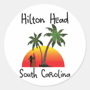 Hilton Head South Carolina Runder Aufkleber