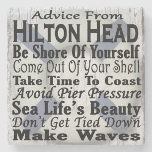 Hilton Head Strand-Küstenmotorschiff Steinuntersetzer