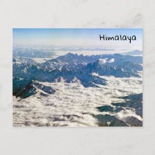 Himalaja-Gebirge unter Wolken - Tibet Postkarte