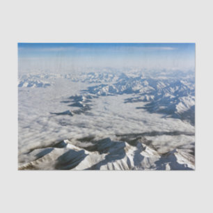 Himalaja-Gebirge unter Wolken - Tibet Seidenpapier