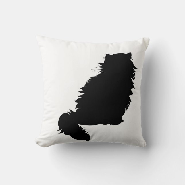 Himalajakatzen-Silhouette-Kissen Kissen (Vorderseite)