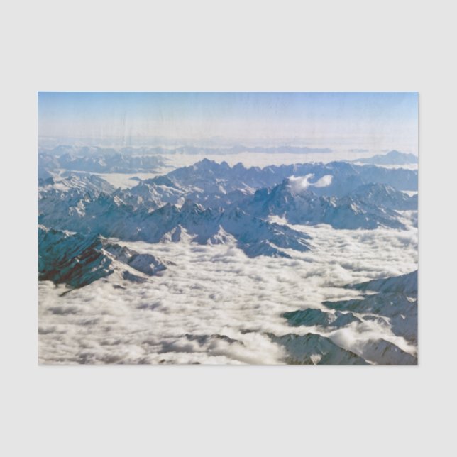 Himalaya-Berge unter Wolken - Tibet Seidenpapier (Vorderseite)