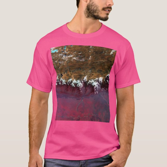 Himalaya-Gebirge aus dem Weltraum T-Shirt (Vorderseite)