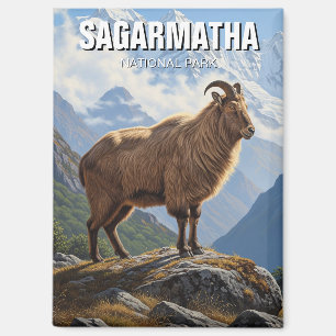Himalaya-Tahr im Sagarmatha-Nationalpark Nepal Magnet
