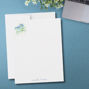 Himalayan Blue Poppy mit Kolibri Personalisieren Mitteilungskarte