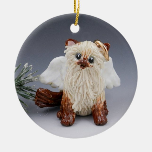 Himalayan Cat Angel Keramik Ornament (Vorne)