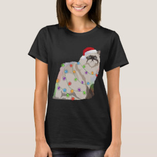 Himalayan Cat Christmas Lights Xmas Cat Lover T-Shirt