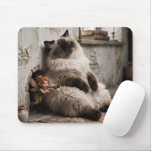 Himalayan-Kitty und Pixie werden überrascht Mousepad