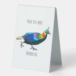 Himalayan Monal-Vogel Cartoon-Illustration Tischaufsteller