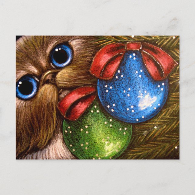 HIMALAYAN PERSIAN CAT HOLIDAY Postkarte (Vorderseite)