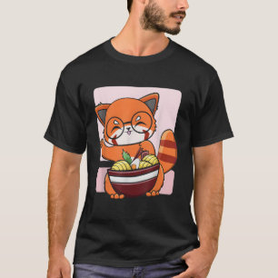 Himalayan Red Panda Ra I Liebe Ra Japanese Noodles T-Shirt