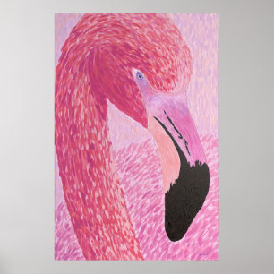 Himbeer-Flamingo-Druck - von Just Dahl Poster