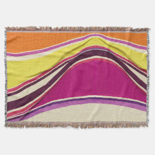 Himbeer-Magenta-Pflaume-Decke – Pop-Art-Streifen Decke