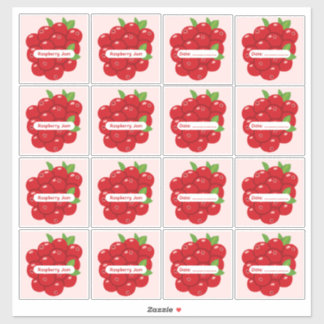 Himbeer-Marmeladen-Etiketten, individuelle Vinyl-A Aufkleber