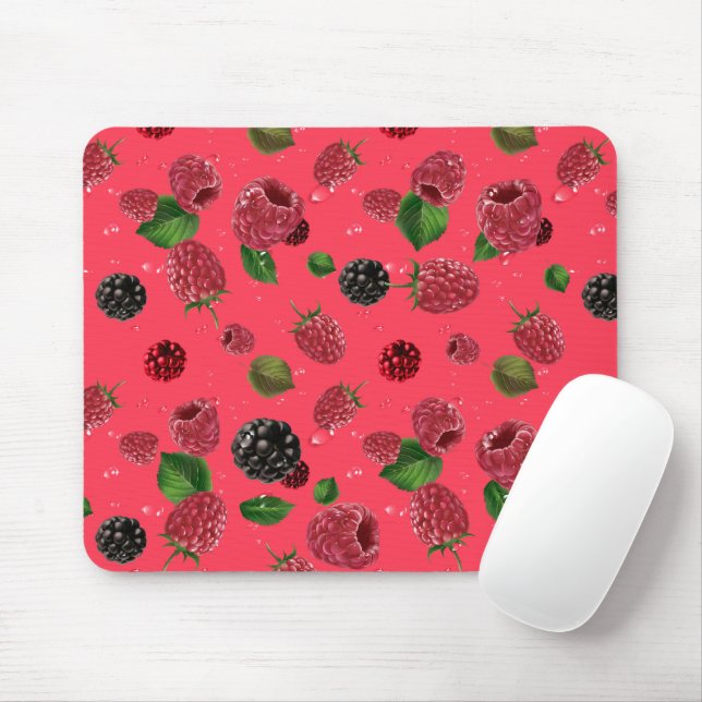 Himbeer-Muster Mousepad (Mit Mouse)