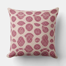 Himbeer-Rosa geometrischer Kreis Kissen