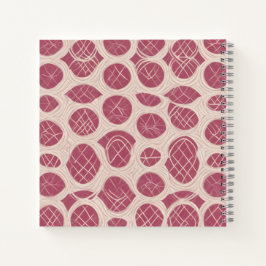 Himbeer-Rosa geometrischer Kreis Notizbuch
