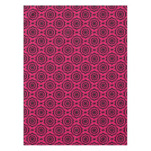 Himbeer-Schwarze-Blumen-Nahtloses-Muster Tischdecke