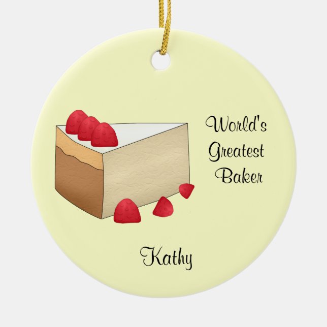 Himbeere Cheesecake Weihnachtsschmuck (Vorne)