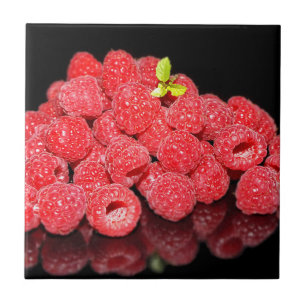 Himbeere, Essen, Frucht, Beere, reif, frisch, Fliese