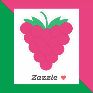 Himbeere Frucht Berry Pink Aufkleber