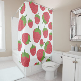 Himbeere Fruchtdesign Duschvorhang