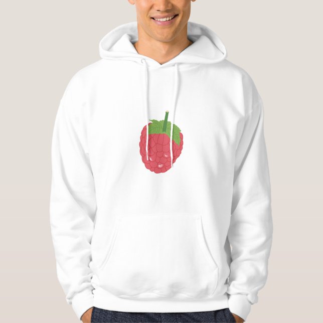 Himbeere Fruchtdesign Hoodie (Vorderseite)
