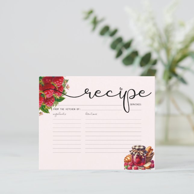 Himbeere Himbeerkarte (Stehend Vorderseite)