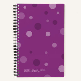 Himbeere Lila Pop Dots Spiral Bound Notizbuch