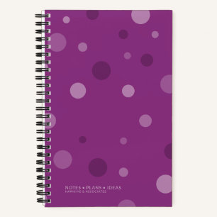 Himbeere Lila Pop Dots Spiral Bound Notizbuch