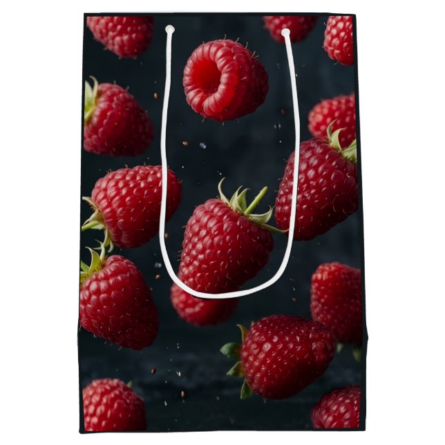 Himbeere Mittlere Geschenktüte (Rückseite)