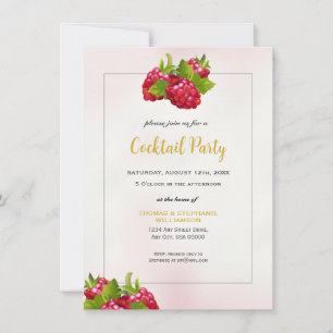 Himbeere Party Einladung