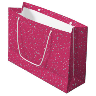 Himbeere Pink Fetten Pastel Spritzer Paint Dots Große Geschenktüte