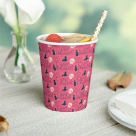 Himbeere Rosa Hexen Happy Halloween Pappbecher