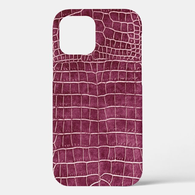 Himbeere Rosa Imitate Krokodile Leder Case-Mate iPhone Hülle (Rückseite)