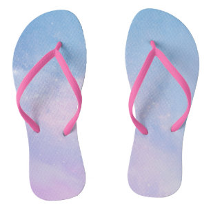 Himbeere Rosa und Pastellblau Flip Flops