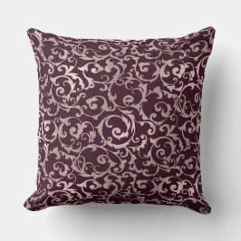 Himbeere & Rose Gold Elegante Prinzessin Swirl Kissen