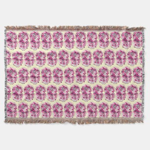 Himbeere Rose und Creme Decke
