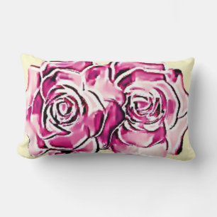 Himbeere Rose und Creme Lendenkissen
