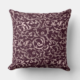 Himbeere & Roségold Elegante Prinzessin Wirbel Kissen