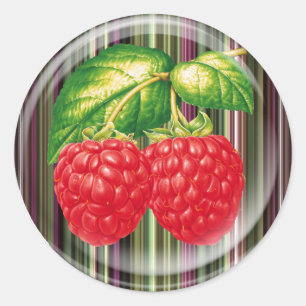 Himbeere Runder Aufkleber