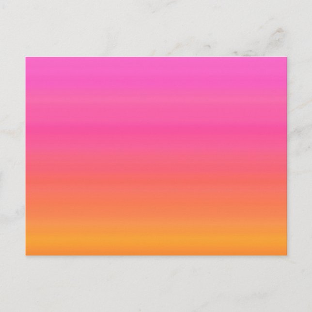 Himbeere Sunset Gradient - Rosa Gelb Orange Postkarte (Vorderseite)