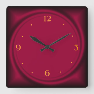 Himbeere Swirl>Uhr Quadratische Wanduhr