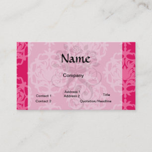 Himbeere und rosa Damast Visitenkarte
