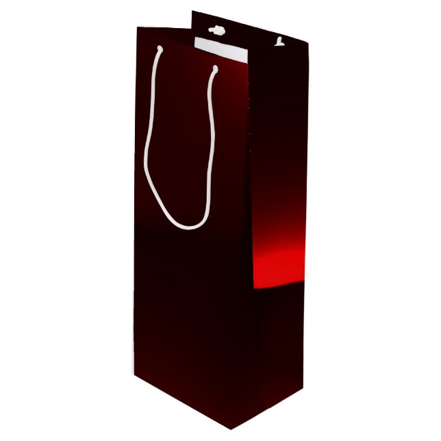 Himbeere und schwarze Lichter Geschenktüte Für Weinflaschen (Vorderseite Schrägansicht)