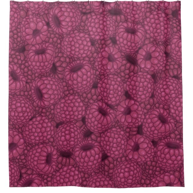 Himbeere Vintag: Sweet Wrap Design. Duschvorhang (Vorderseite)