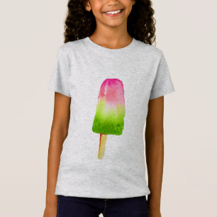 Himbeereis-Pop-Kunstpopsikel Sommer T-Shirt